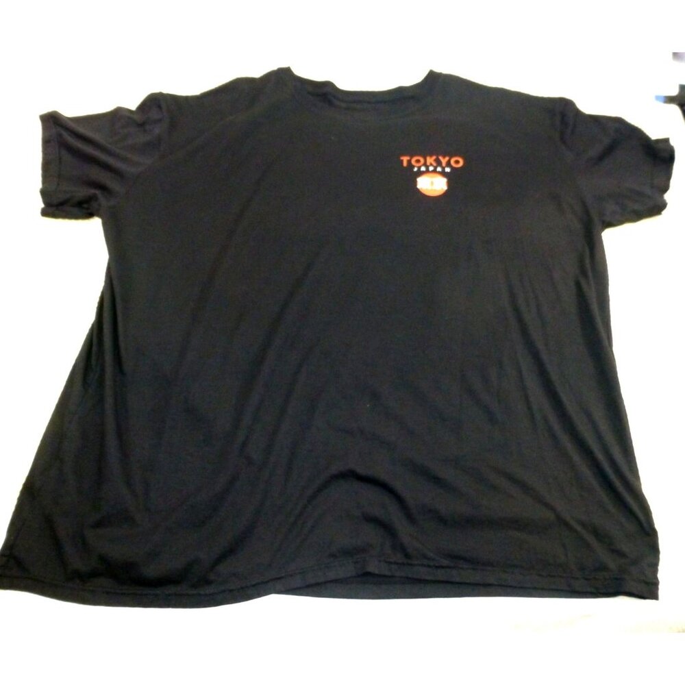 Tokyo Japan Front Back Graphic T-Shirt‎ 2XL Black Retro Car Streetwear Tee